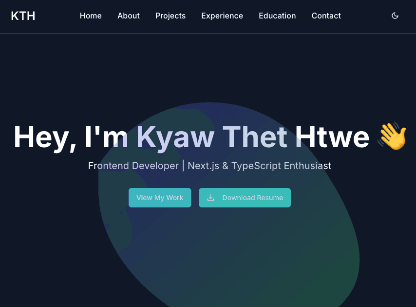 Portfolio Website project screenshot